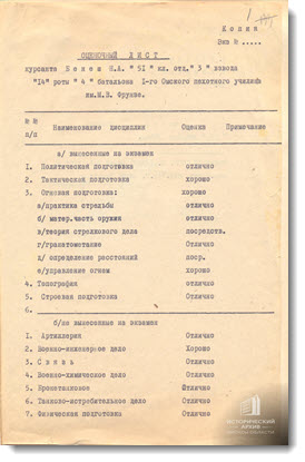 Оценочный лист