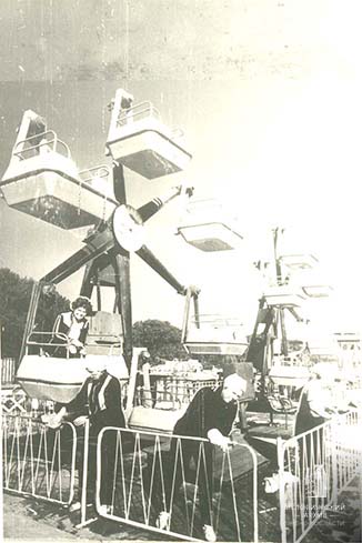 Монтаж аттракционов в зоне отдыха &laquo;Зеленый остров&raquo;.