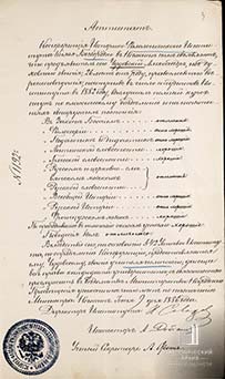 Аттестат А.И. Чудовского